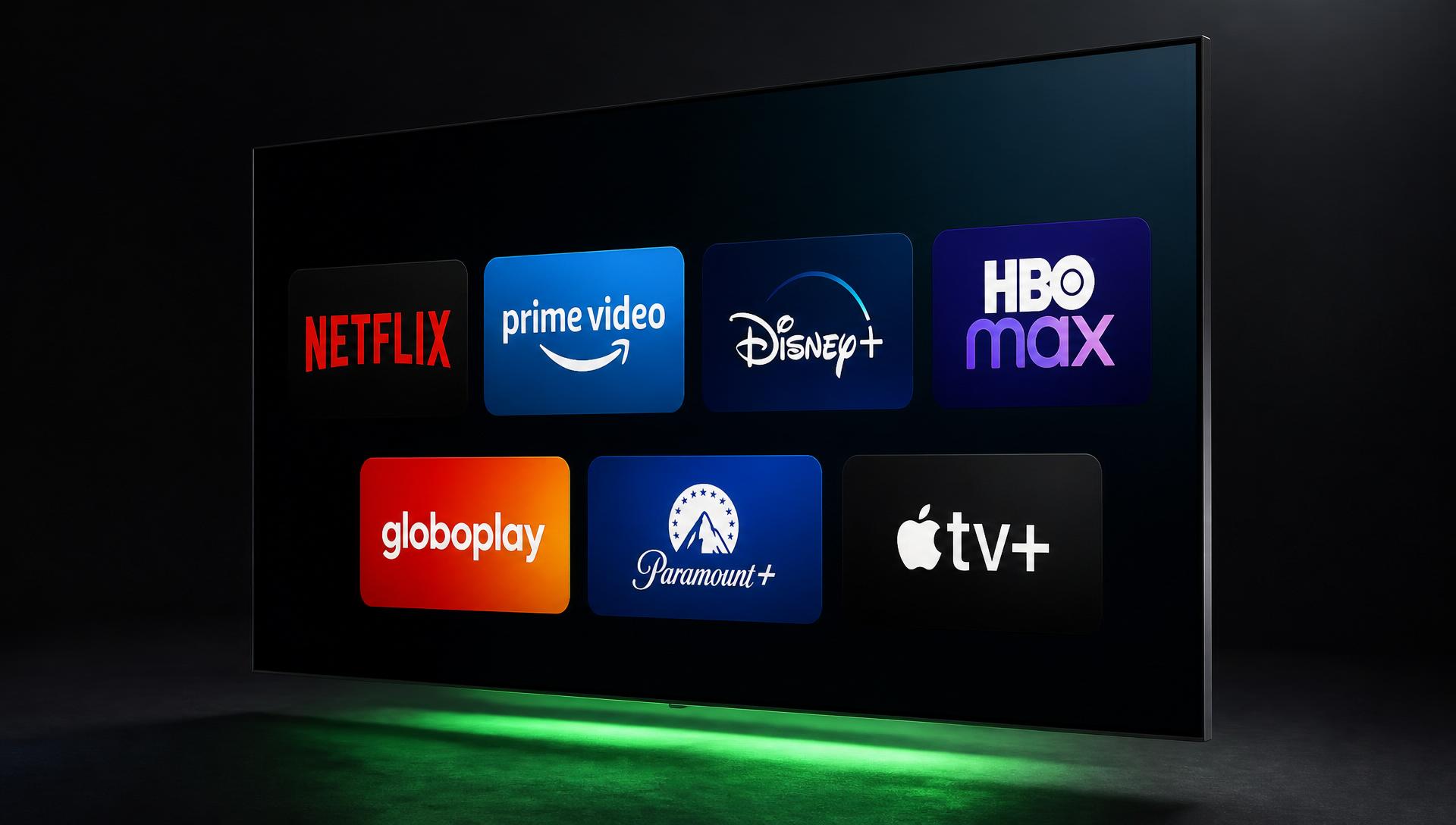 Interface do IPTV Netds em uma Smart TV